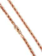 Unusual 10K Rose Gold Rope Necklace