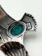 925 Sterling Silver Turquoise Eahle Cuff