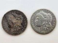 1879-S & 1880-S Morgan Silver Dollars, Cull
