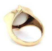 Lovely Modern 14K YG Mobe Pearl Ring