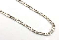 Italian Vintage 925 sterling silver Figaro chain necklace