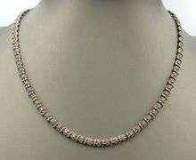 925 Sterling silver cubic zirconia link chain necklace