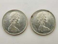 (2) 1966 Canadian Silver Dollars
