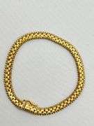 14KT Yellow Gold 6MM Imperial Riccio With Distinctive Beaded Edges Bracelet