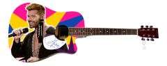 Ricky Martin Signed 1:1 Signature Edition Graphics Photo Guitar ACOA