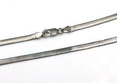 Vintage 925 sterling silver mesh chain necklace