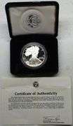 1986-S American Silver Eagle $1 Coin – 1 oz .999 Fine Silver – With Original Box & COA