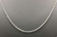 Italian 925 sterling silver rope chain necklace