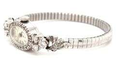 Estate Hamilton 14K WG & Diamond Ladies Watch