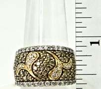 Fascinating Wide 14K White Gold Diamond Band