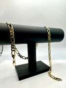 60.8 Gram 14 Kt. Gold Plate Figaro Italian Link Chain