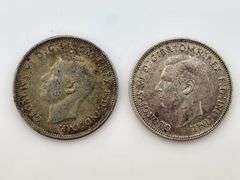 1942 & 1942-S Australia Florin, Sterling Silver