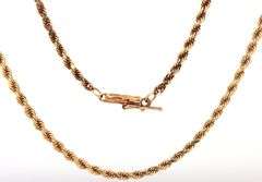Practical 14K YG 20" Diamond Cut Rope Necklace