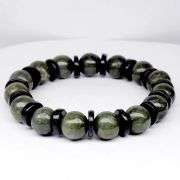 Large beads! 175.47ct black and green Burmese Jade! Untreated!