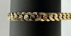 Gorgeous 14.2 Gram 14 Kt. Yellow Gold Plated Cuban Link Bracelet