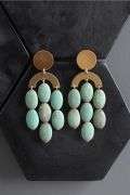 Turquoise Statement Artdeco Post Earrings