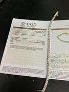 CERTIFIED BRAND NEW 14K YELLOW GOLD TENNIS BRACELET. 11.00 CARATS OF DIAMONDS.