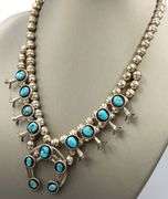 Navajo Kingman PG turquoise sterling silver necklace