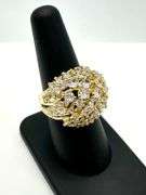 Dazzling Yellow Gold Plate 10.75 Ctw Ring