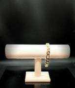 Sharp Italian 34.4 Gram 14 K Yellow Gold Plate Figaro Bracelet