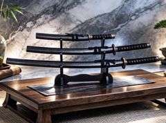 Set of 3 Japanese Dragon Totem Katana Swords