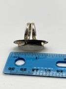 925 Sterling Silver Boho Style Large Rainbow Moonstone Ring