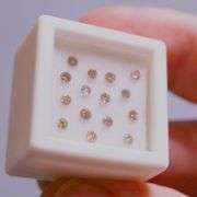 Untreated! .62ct set of real Champagne Diamonds!