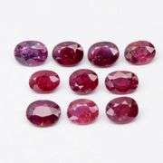 Untreated! 3.04ct set of deep blood red Rubies!