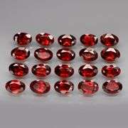 Premium 12.04ct oval cut cherry red Mozambique Garnet set!
