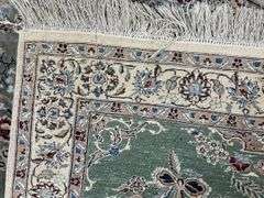 Handmade Abrash Silk Persian Nain 4.5x2.10