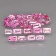 Baguette cut! 2.64ct set of Sapphires with candy pink hues!