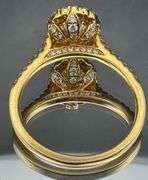 18K Yellow Gold Oval Cut Diamond Ring of 1.67ct