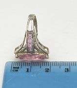 925 Sterling Silver Marquise Pink Ameythyst Ring
