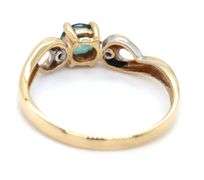 Sweet 14K YG Blue Topaz Ring