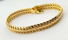 Italian Milor 14KT Yellow Gold 8.5MM Miami Cuban Link Chain Bracelet