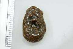 Burmese Jadeite Coin with Cat