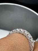 14K White Gold Antique Radiant Cut Wedding Band of Lab Diamonds of 3.70ct