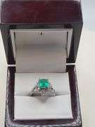 Stunning Emerald And Diamond Ring 1.86 C.T.W.