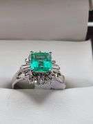 Stunning Emerald And Diamond Ring 1.86 C.T.W.