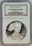 Perfect NGC PF70 ULTRA CAMEO 2006-W $1 Silver Eagle