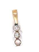 14kt Yellow gold diamond pendant