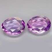 Matched pair! Flat faceted! 6.65ct set of untreated Amethyst!