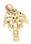14kt Yellow gold Palm tree pendant