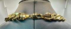 Huge  252.2 Gram 14 Kt Yellow Gold Plated Curb Link Necklace