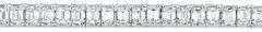 Unbelievable 14KT White Gold Emerald Cut Lab Diamond Tennis Bracelet, 12 CTTW