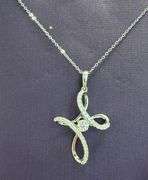 Beautiful Sterling silver with center dancing Moissanite necklace