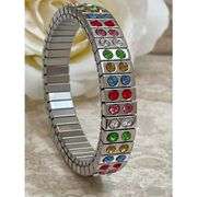 Silver 96 Multi Gemstone Bracelet