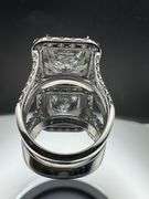 14K White Gold Princess Cut Lab Diamond Ring of 8.65ct