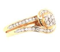 10kt Yellow gold diamond wedding set