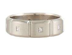 Gents Jeff Cooper 0.75ctw Princess Diamond Ethan Band Ring in Platinum